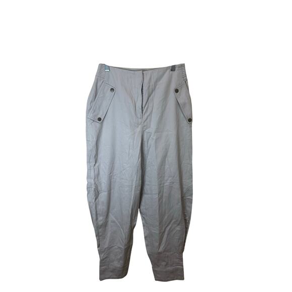 Witchery NWT Sz 8 Canvas Barrel Leg Pants in Stone Women’s - Picture 1 of 8